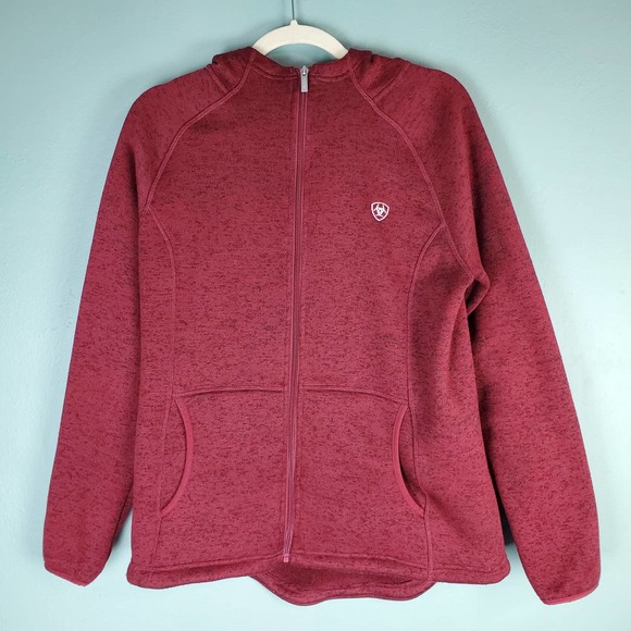 Ariat Tops - Ariat Ariattek Women's Granby Cabernet Red Full Zip Hoodie Jacket Size Medium